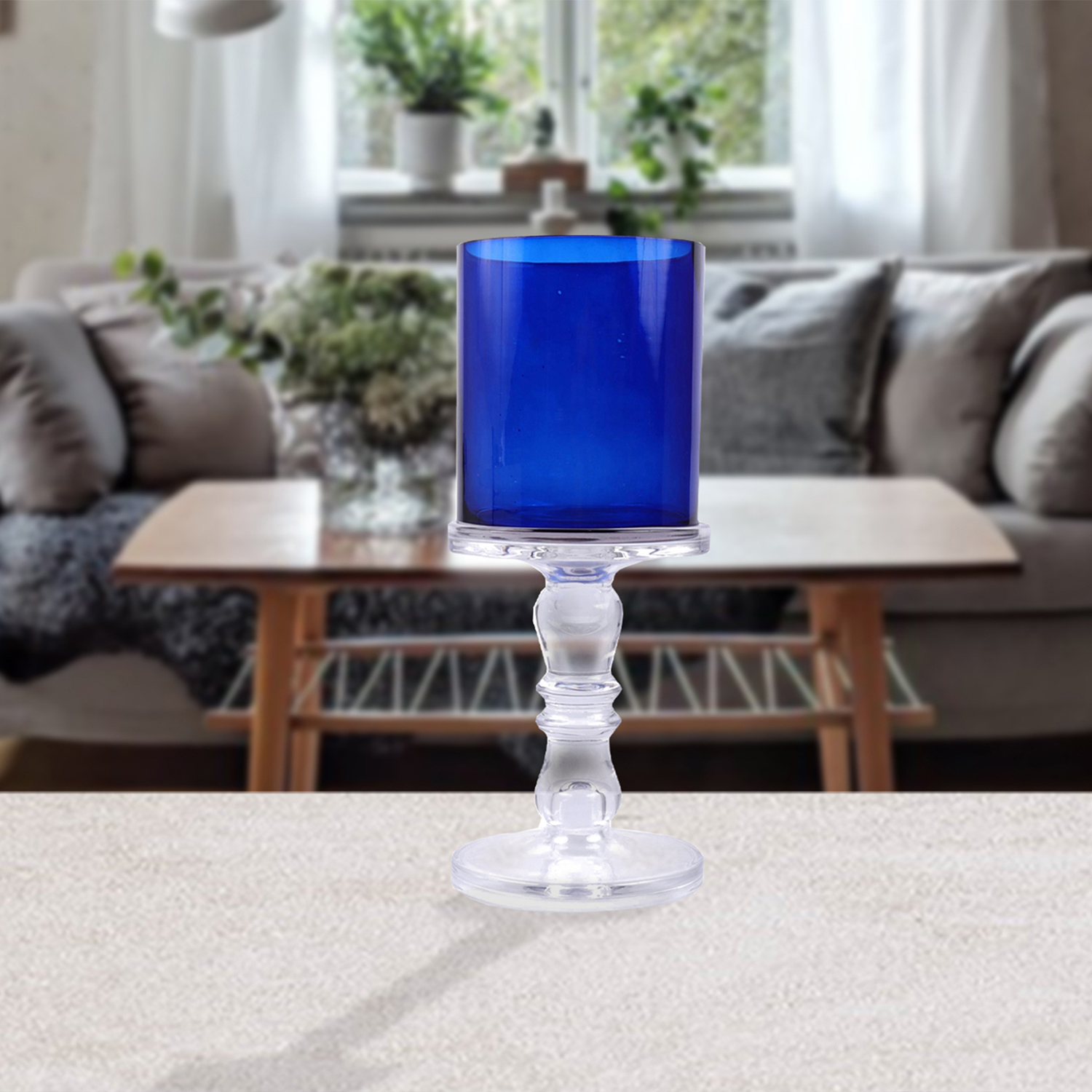 PORTAVELA DECORATIVO DEEP BLUE GRANDE | AZUL_ELECTRICO