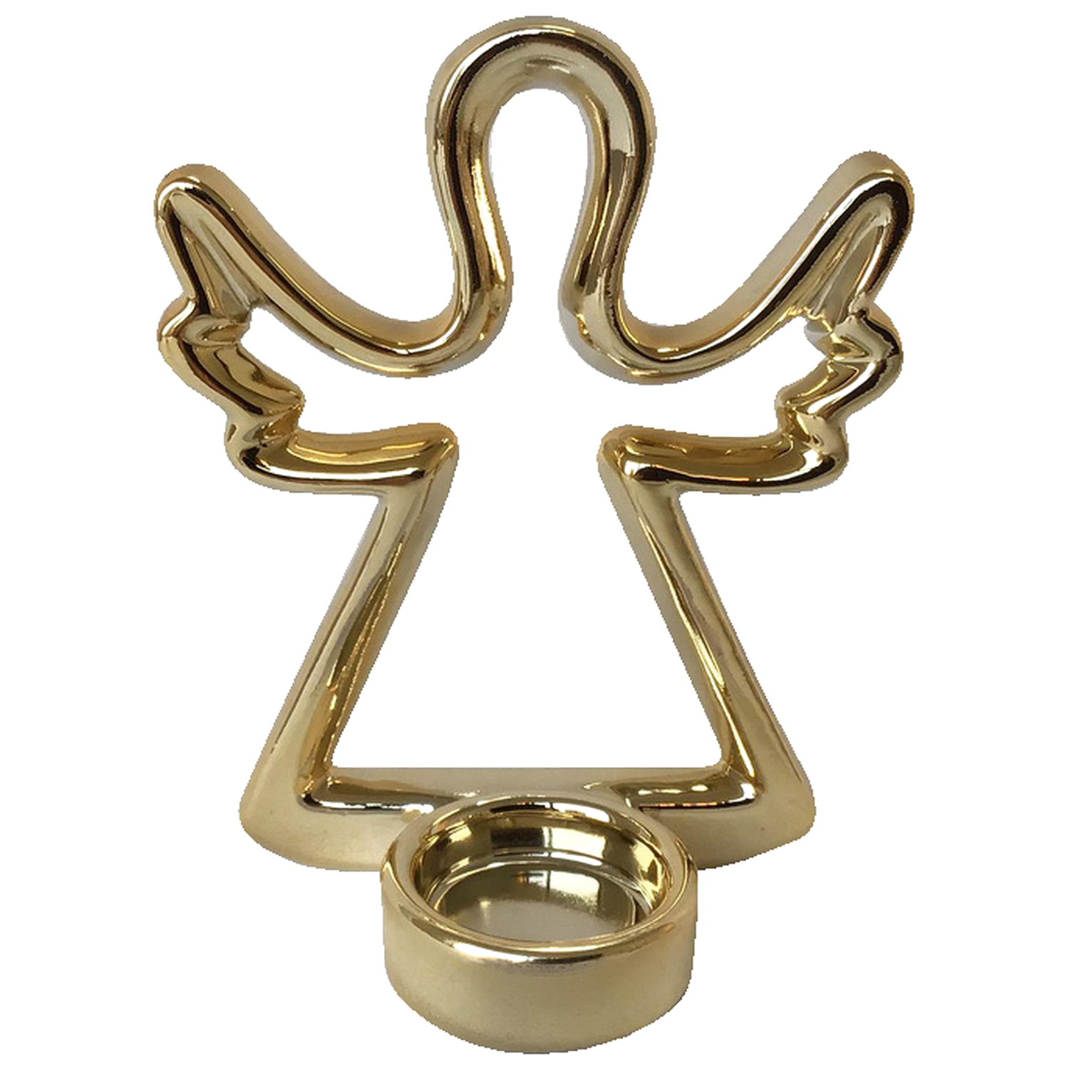 PORTAVELA DECORATIVO ANGEL NAVIDEÑO GOLD - 1