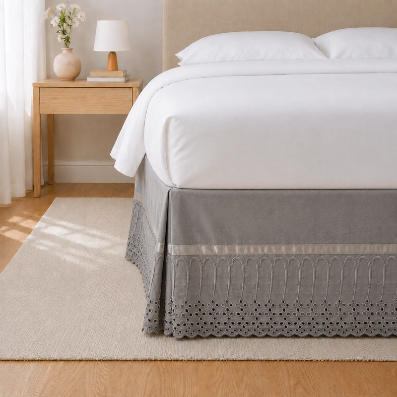 FALDON 144 HILOS BRODERIE AMANDA KING GRIS - 1