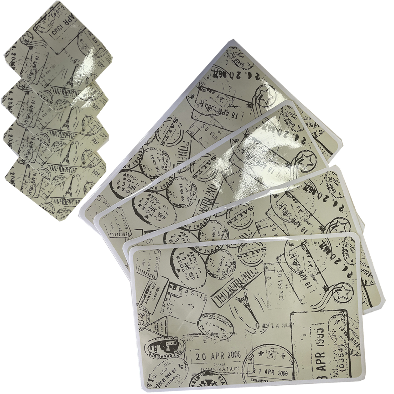 SET 4 INDIVIDUALES MÁS 4 POSAVASOS POSTAL 8 PIEZAS - 1
