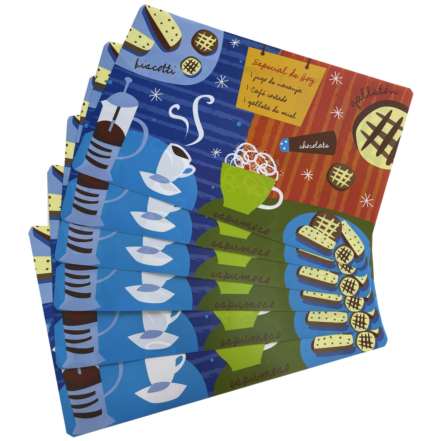 SET DE INDIVIDUALES DECORATIVO BREAKFAST 6 PIEZAS - 1
