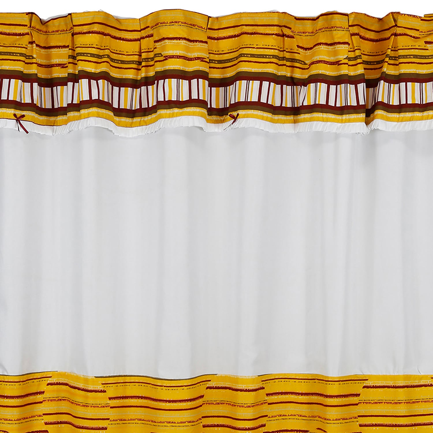 JUEGO DE CORTINA PARA BAÑO BARRAS MOSTAZA 6 PIEZAS - 3