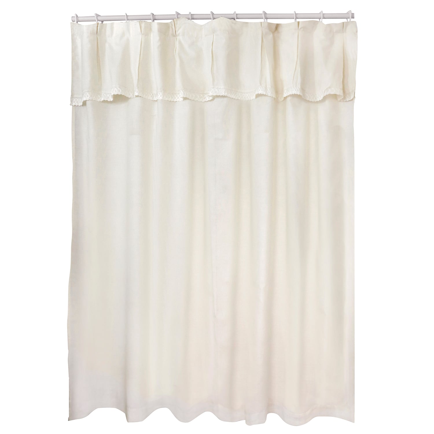 JUEGO DE CORTINA PARA BAÑO BRODERIE AMANDA 6 PIEZAS BEIGE - 1