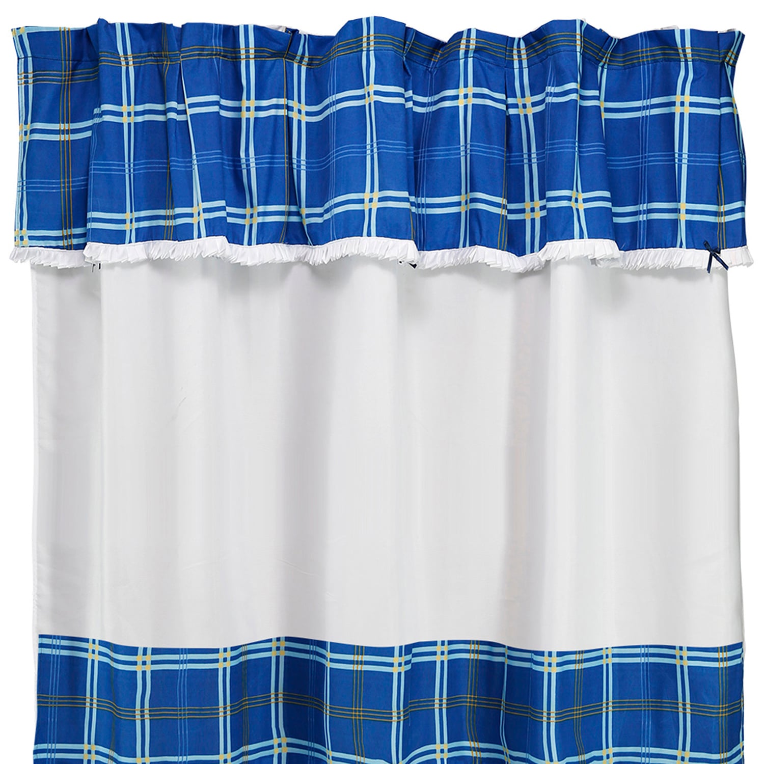 JUEGO DE CORTINA PARA BAÑO ESCOCES AZULINO 6 PIEZAS - 3