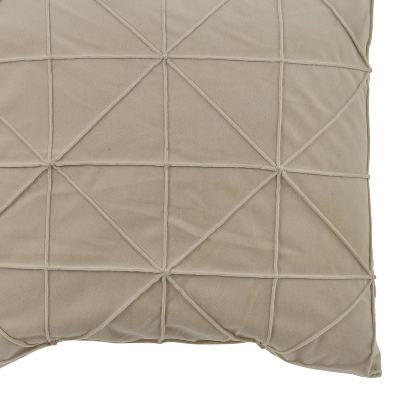 COJÍN MALLORCA DECORATIVO VELVET TRIANGULOS 45 X 45 CM BEIGE - 2
