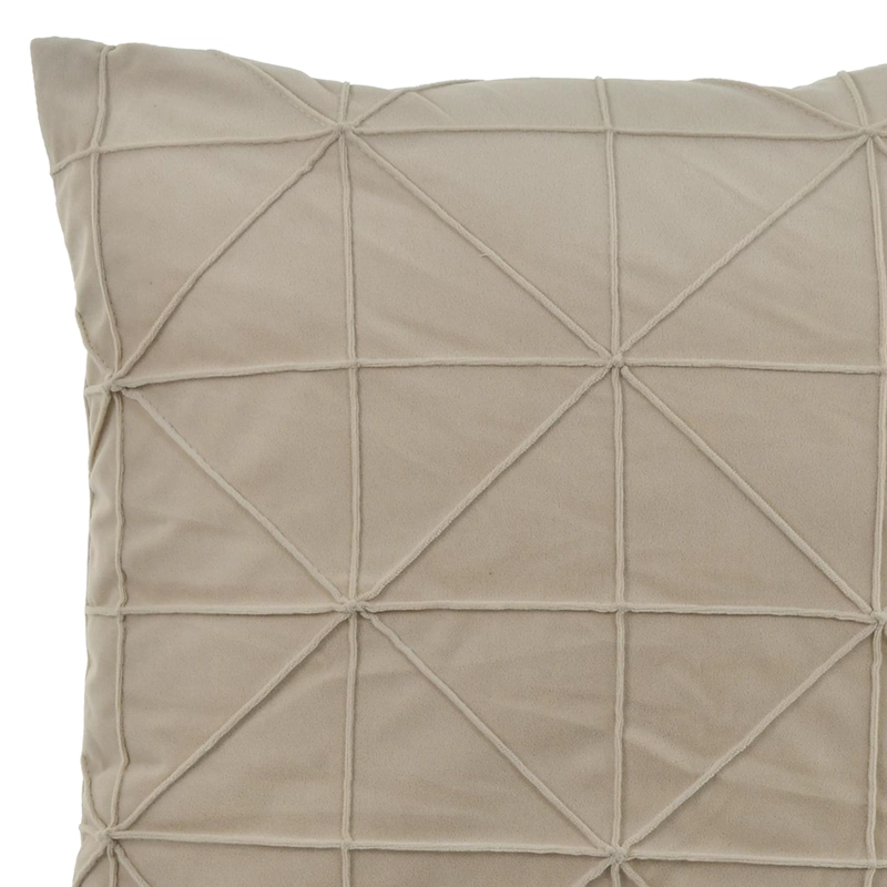 COJÍN MALLORCA DECORATIVO VELVET TRIANGULOS 45 X 45 CM BEIGE - 3