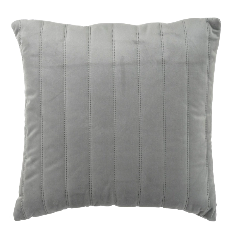 COJÍN MALLORCA DECORATIVO VELVET LINEAL 45 X 45 CM GRIS - 1