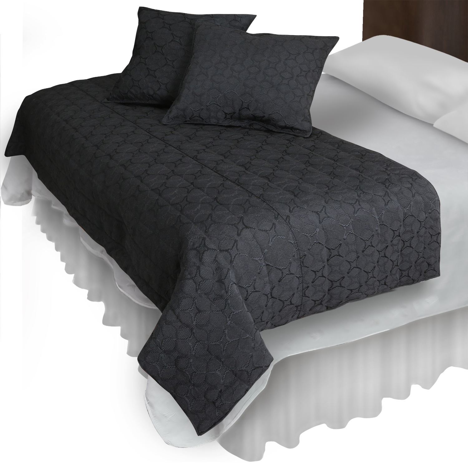 PIECERA MALLORCA FUNDAS SK SIDNEY BLACK REVERSIBLE 240 X 90 CM NEGRO - 1