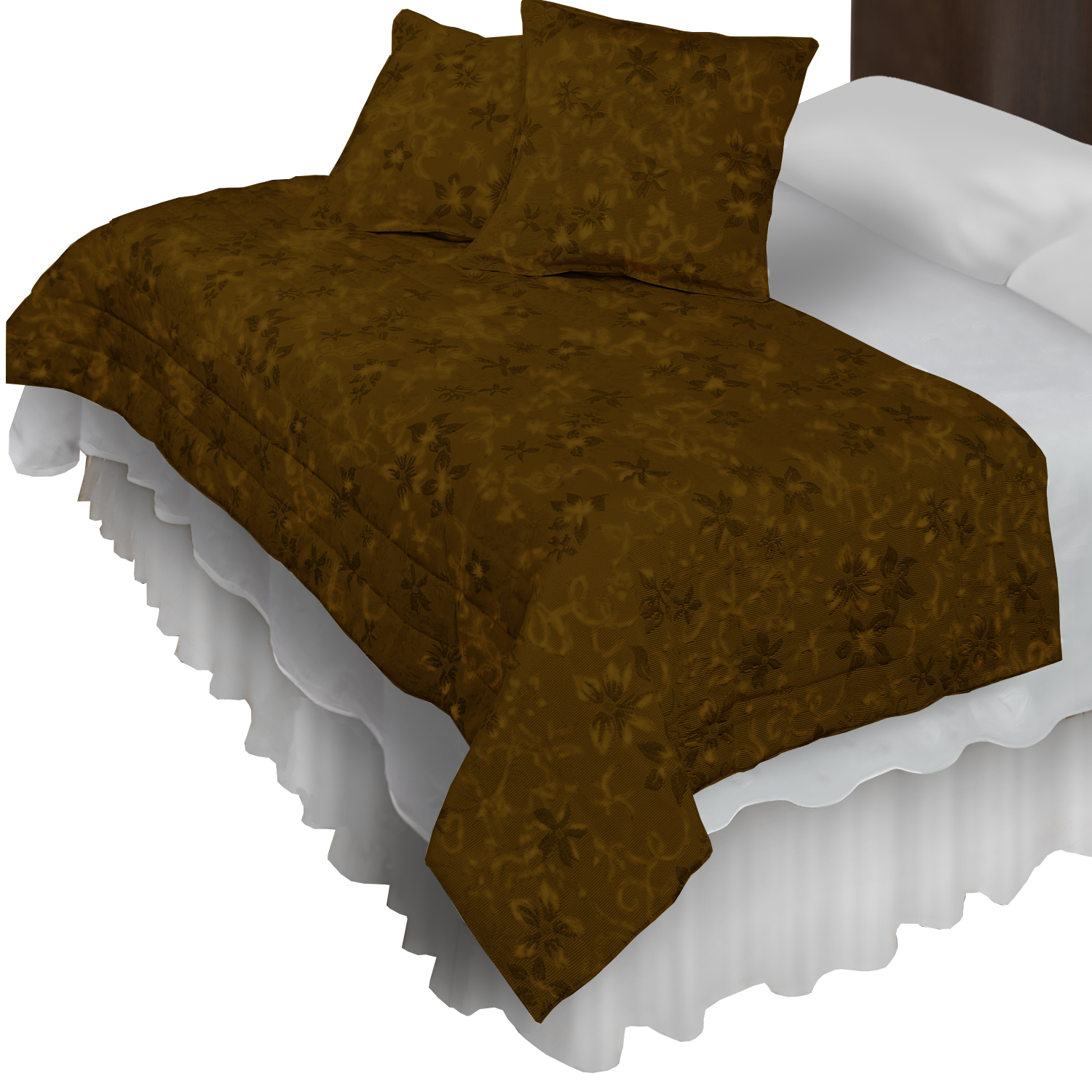 PIECERA MALLORCA FUNDAS VICTORIANA CAFE REVERSIBLE 200 X 90 CM CANELA - 1