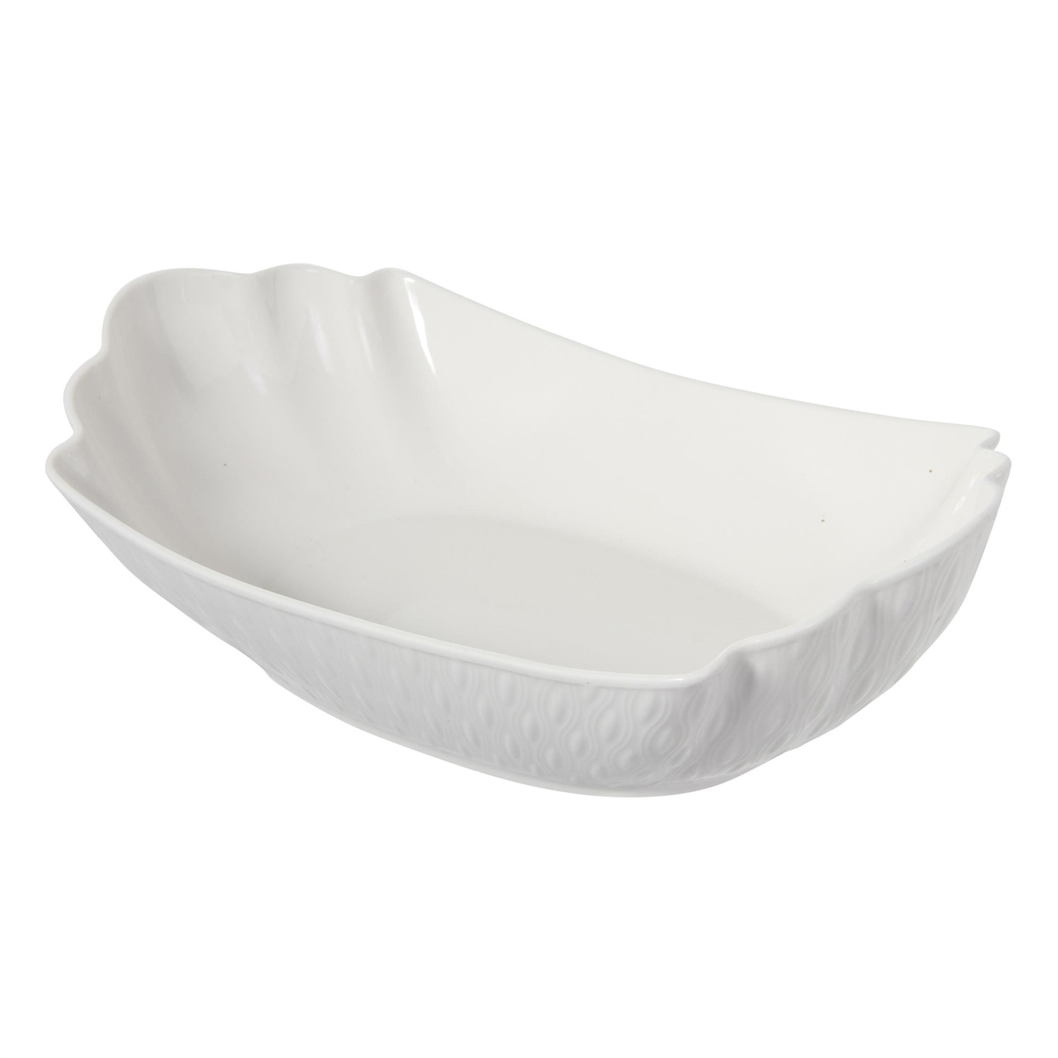 FUENTE DECORATIVA PORCELANA MARINA BLANCA - 1