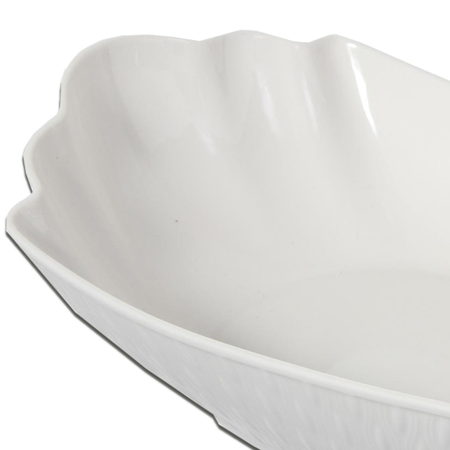 FUENTE DECORATIVA PORCELANA MARINA BLANCA - 4