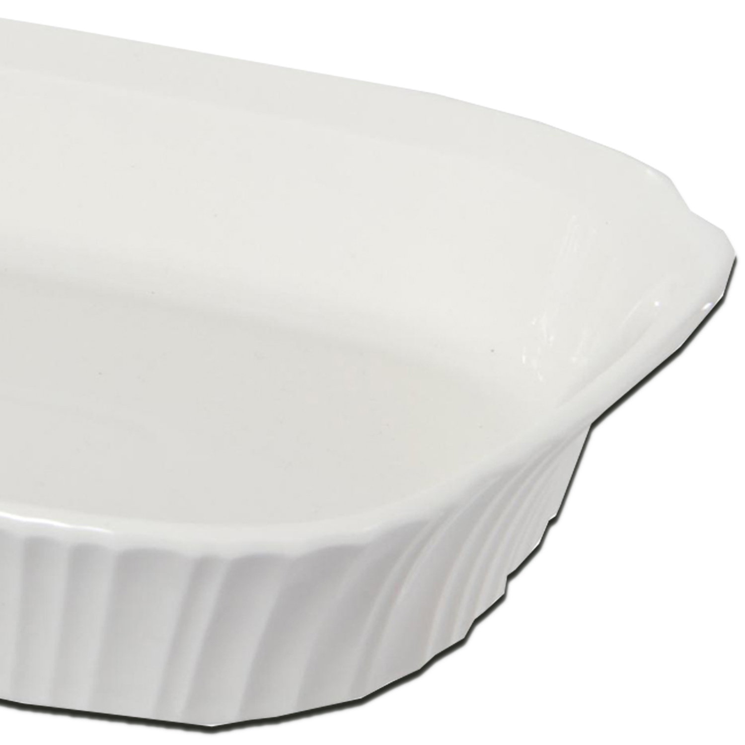 FUENTE DECORATIVA PORCELANA CANASTA BLANCA - 3