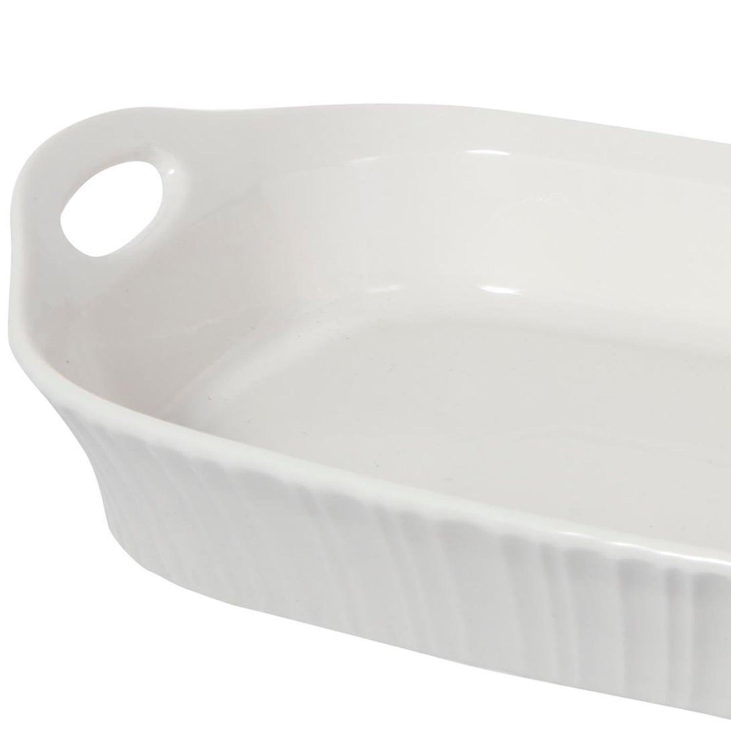 FUENTE DECORATIVA PORCELANA CANASTA BLANCA - 4