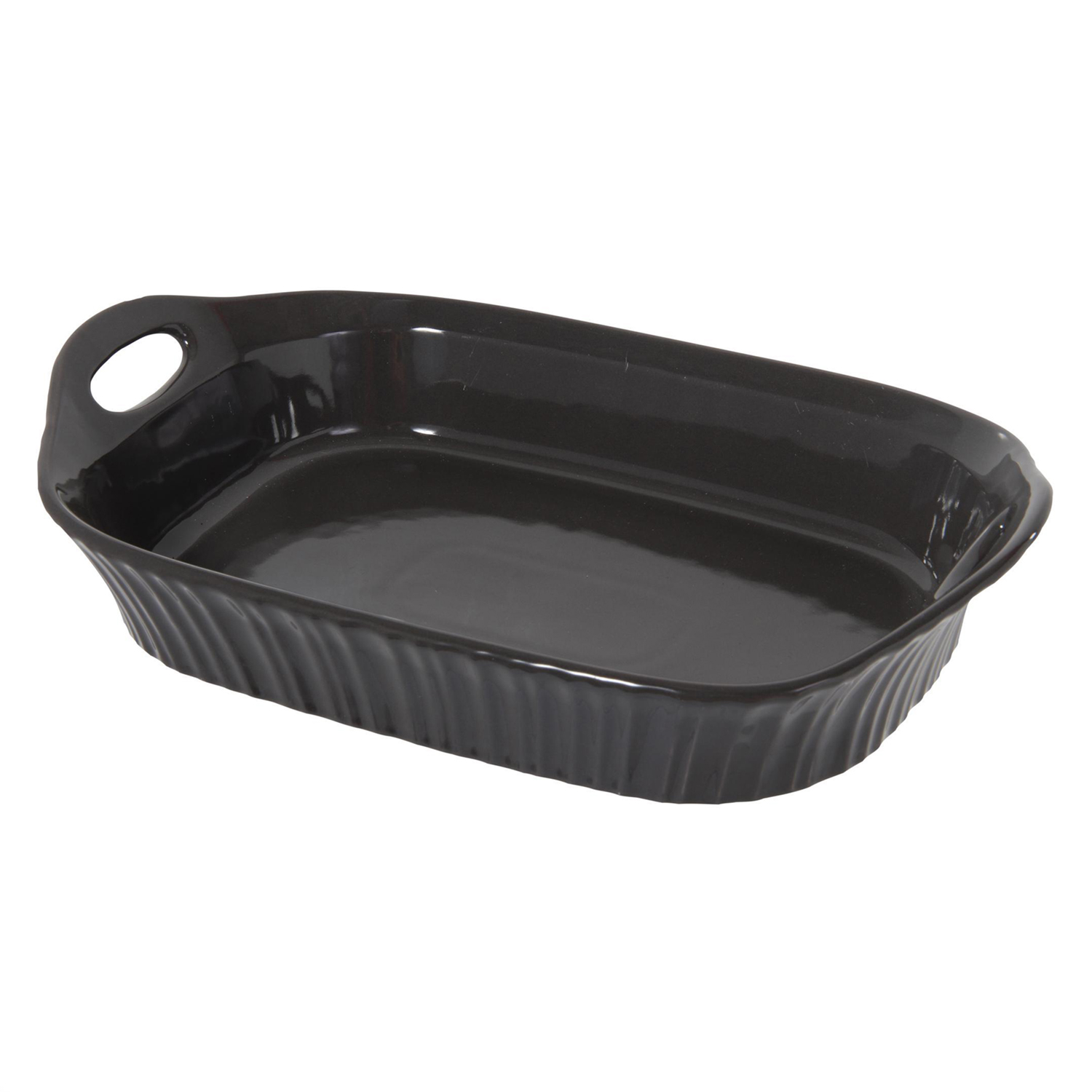 FUENTE DECORATIVA PORCELANA CANASTA NEGRA - 1