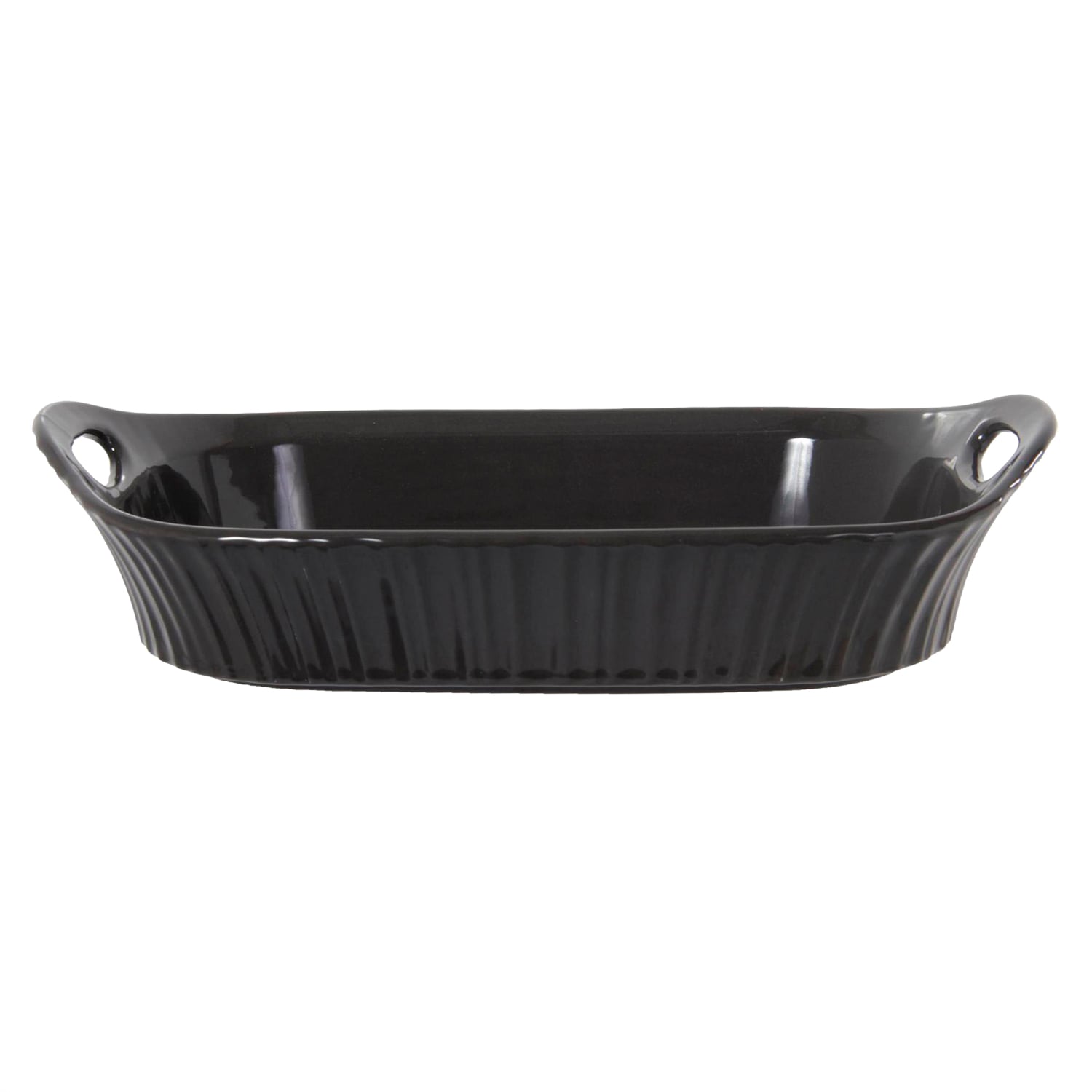 FUENTE DECORATIVA PORCELANA CANASTA NEGRA - 2
