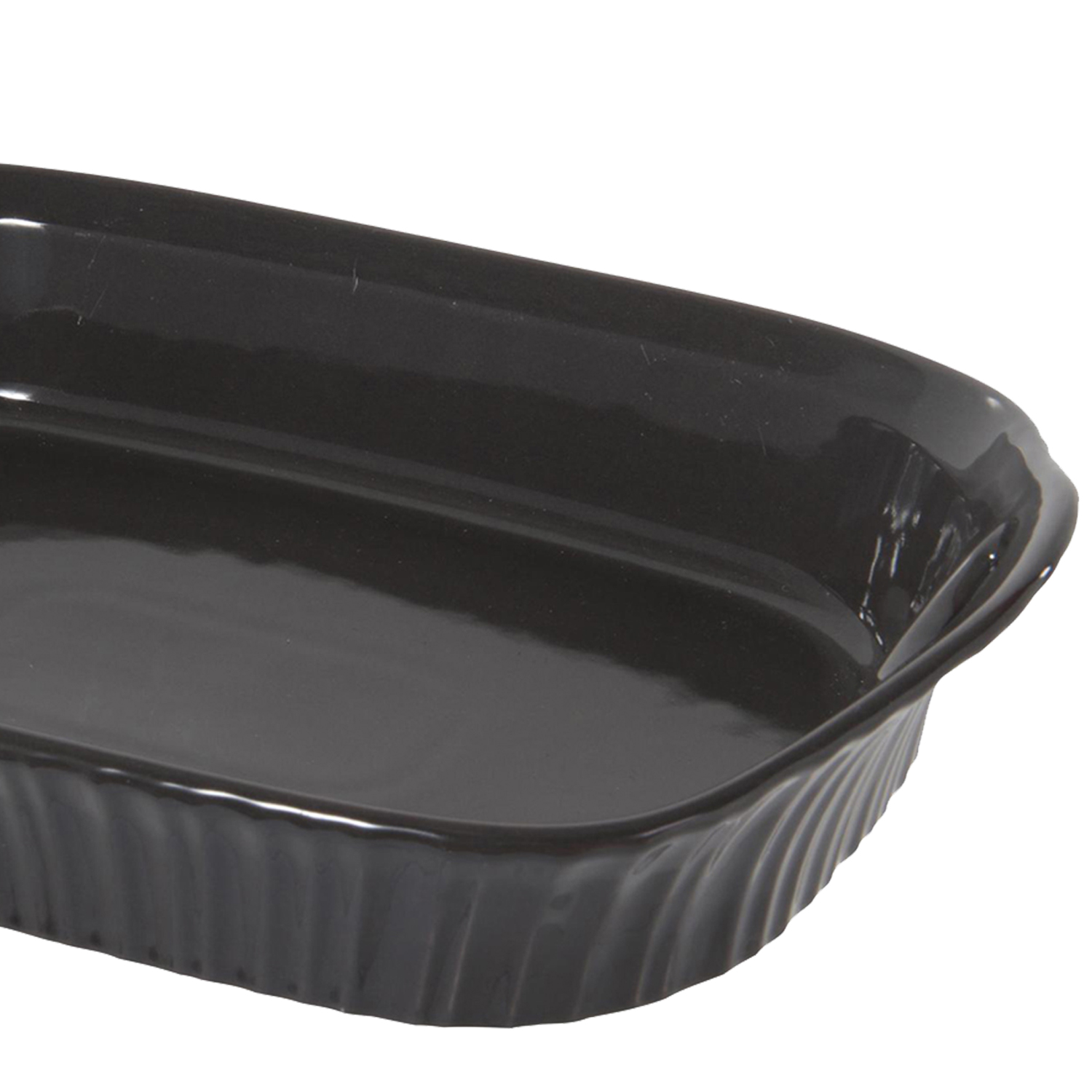 FUENTE DECORATIVA PORCELANA CANASTA NEGRA - 3