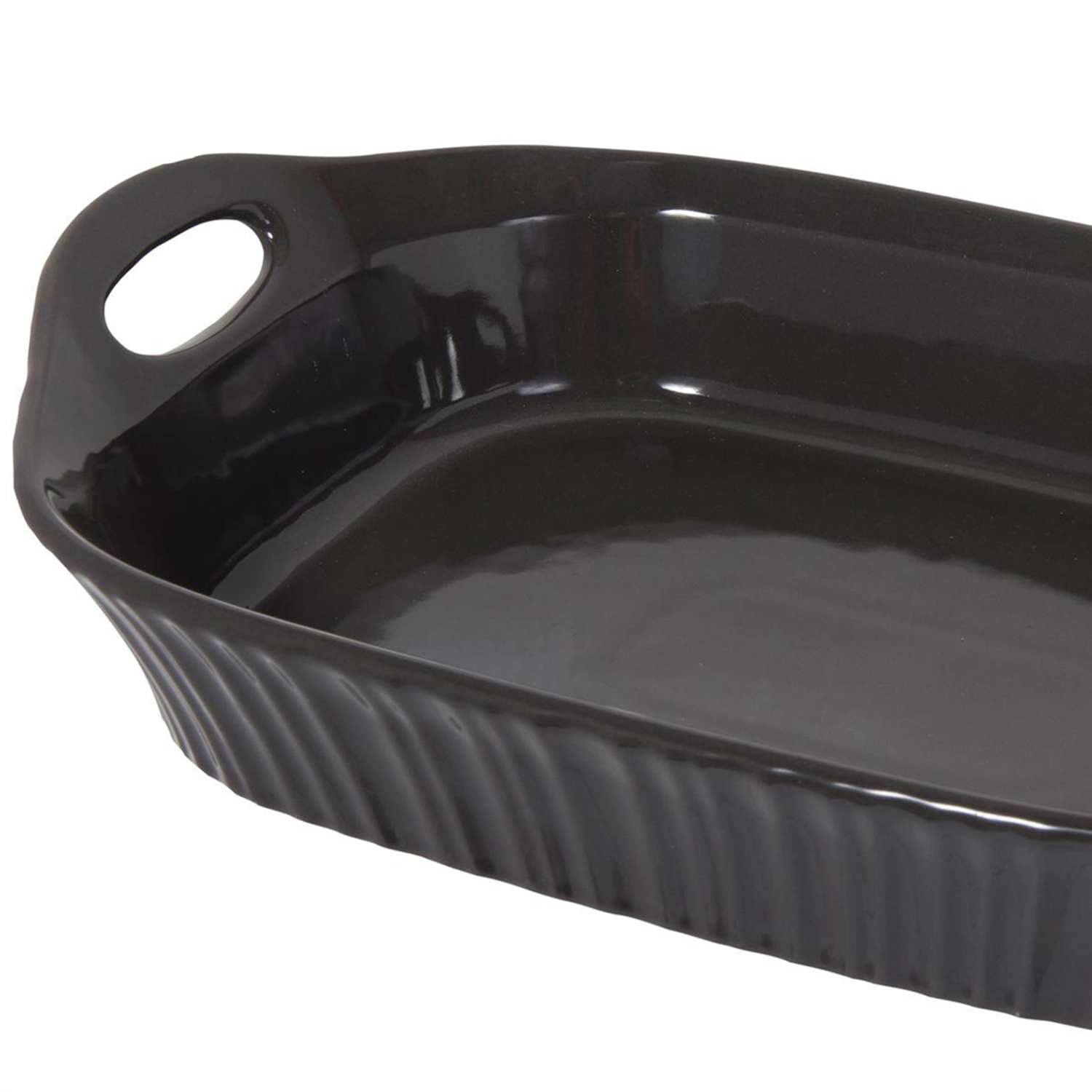 FUENTE DECORATIVA PORCELANA CANASTA NEGRA - 4