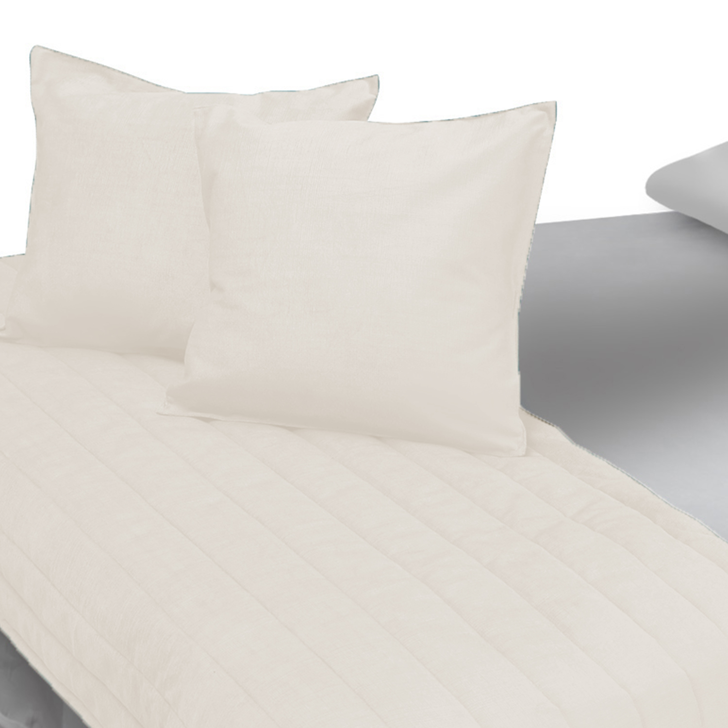 PIECERA MALLORCA FUNDAS VELVET CRUDO REVERSIBLE 200 X 90 CM MARFIL - 2