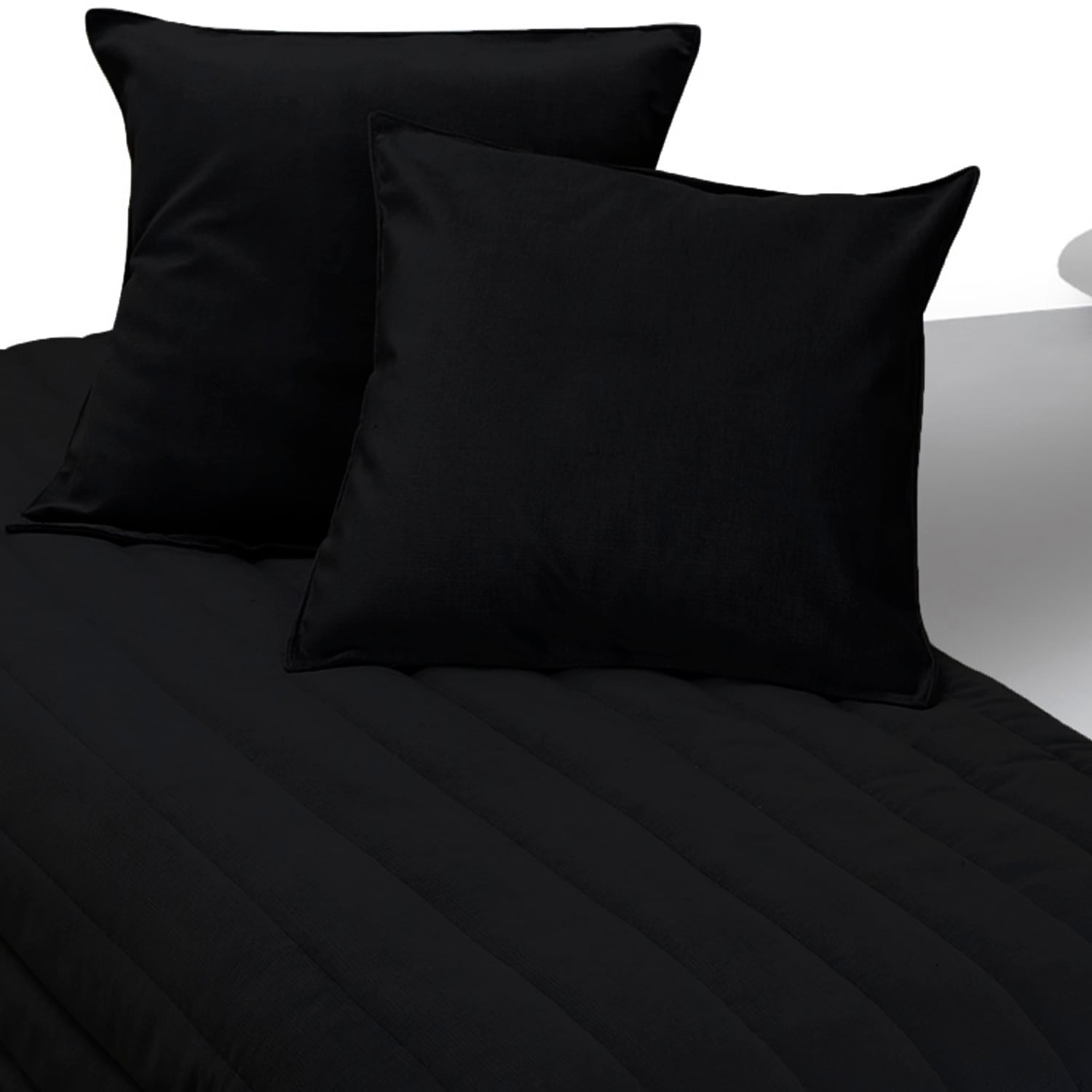 PIECERA MALLORCA FUNDAS SK VELVET BLACK REVERSIBLE 240 X 90 CM NEGRO - 2