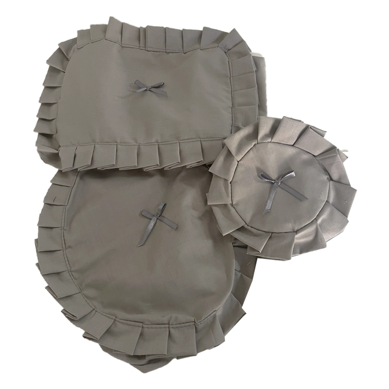 JUEGO CORTINA RECOGIDA PARA BAÑO LISA GRIS PERLA - 3