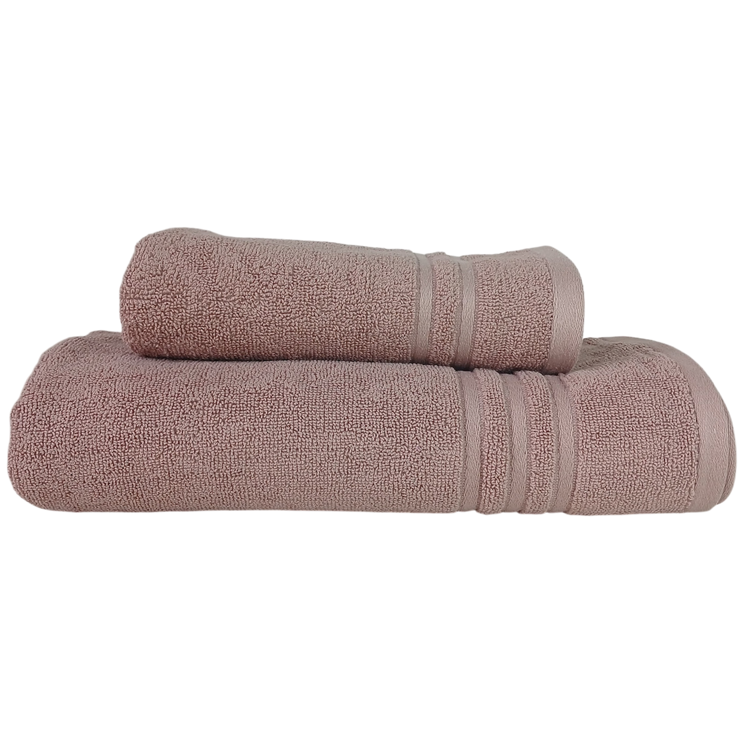 JUEGO DE TOALLAS GRECCO ROSA MALVA - 1