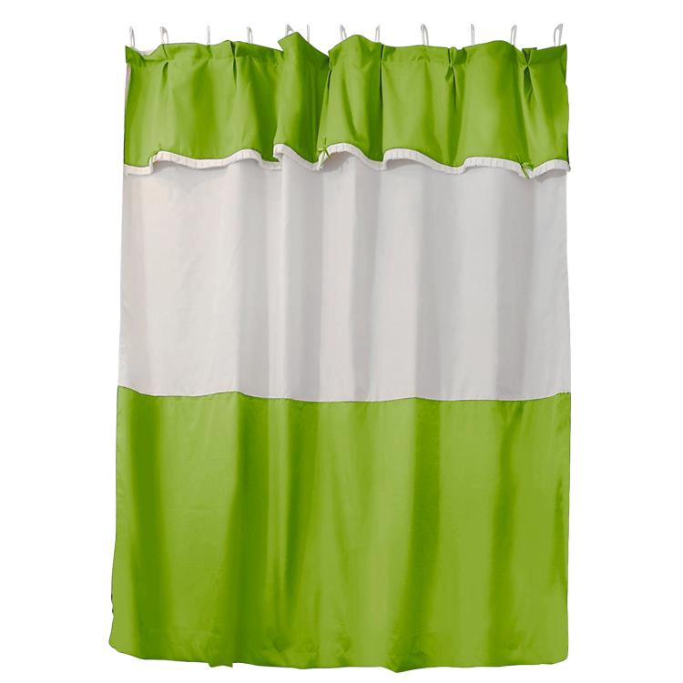 JUEGO DE CORTINA PARA BAÑO PISTACHO 5 PIEZAS SIN FORRO - 1