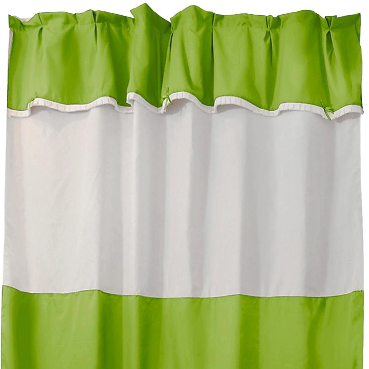 JUEGO DE CORTINA PARA BAÑO PISTACHO 5 PIEZAS SIN FORRO - 2