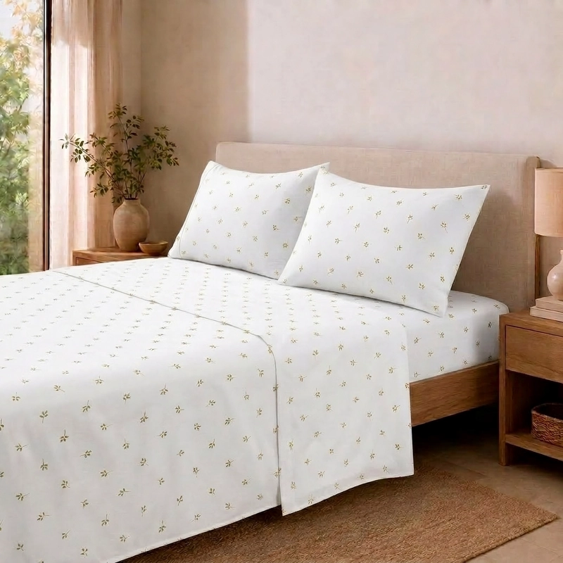 JUEGO SABANA 144 HILOS KING ATELIER CREAM - 1