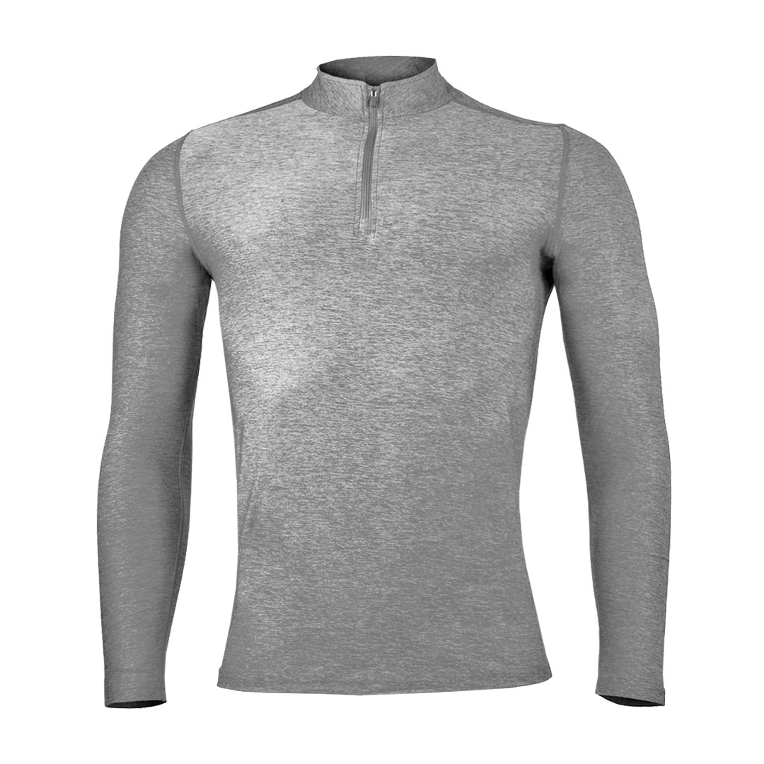 POLERA MANGA LARGA HOMBRE ANDESLAND DRY FIT CON CIERRE - 1