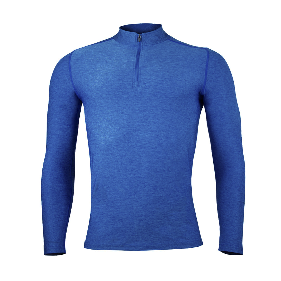 POLERA MANGA LARGA HOMBRE ANDESLAND DRY FIT CON CIERRE - 1
