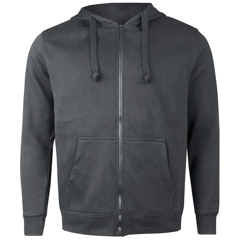 POLERON CANGURO CON CIERRE VULPES UNISEX - XXS, GRIS CLARO - 1