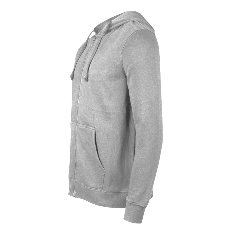 POLERON CANGURO CON CIERRE VULPES UNISEX - XXS, GRIS CLARO - 2