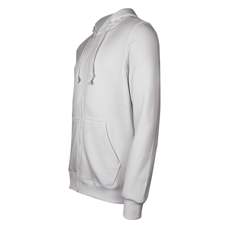 POLERON CANGURO CON CIERRE VULPES UNISEX - XXS, GRIS CLARO - 2