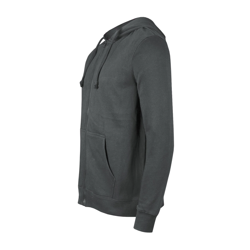 POLERON CANGURO CON CIERRE VULPES UNISEX - XXS, GRIS CLARO - 2