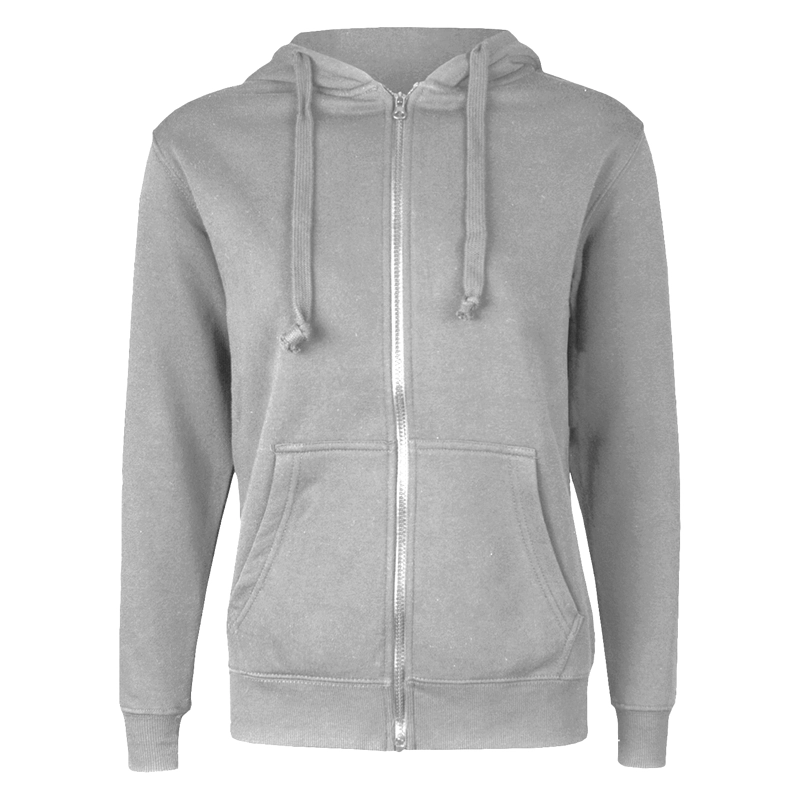POLERON CANGURO CON CIERRE VULPES UNISEX - XXS, GRIS CLARO - 4