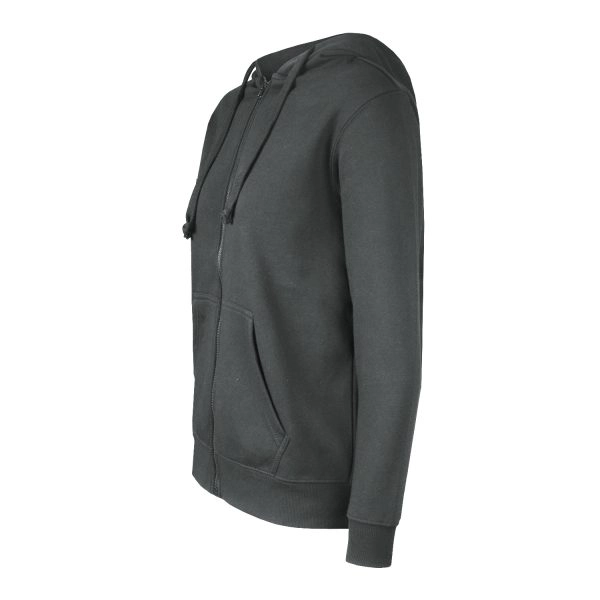 POLERON CANGURO CON CIERRE VULPES UNISEX - XXS, GRIS CLARO - 5
