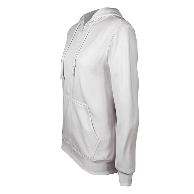 POLERON CANGURO CON CIERRE VULPES UNISEX - XXS, GRIS CLARO - 5