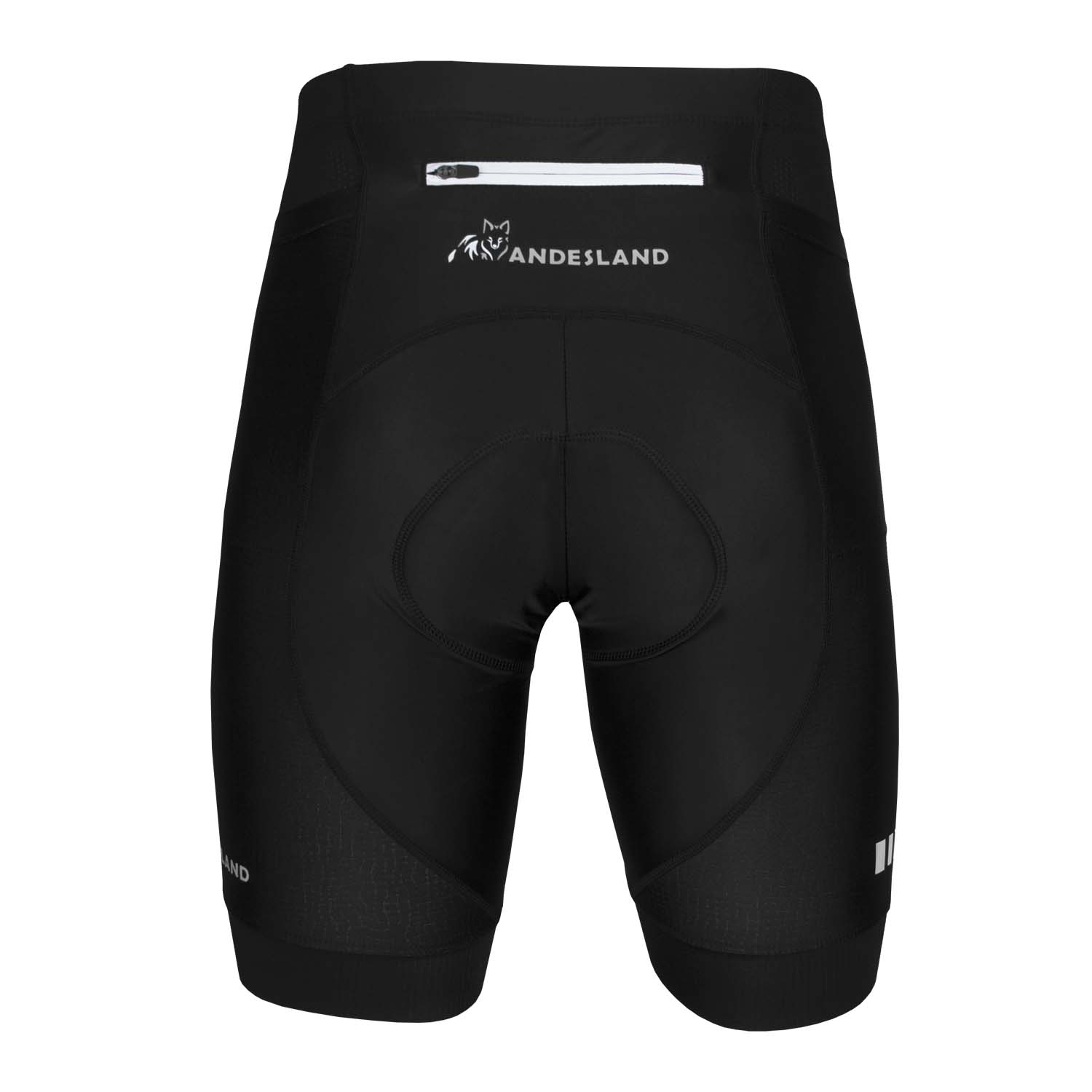 CALZA HOMBRE NEGRO CICLISMO ANDESLAND OUTDOOR APPAREL ACOLCHADO DRYUP CON BOLSILLOS - 3