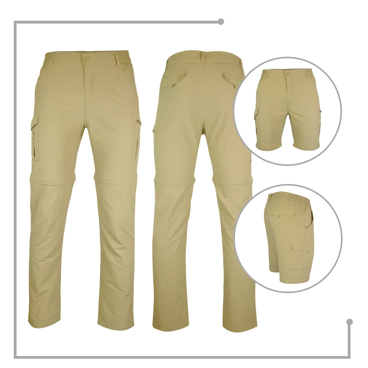 PANTALÓN TREKKING REGULAR FIT HOMBRE ANDESLAND OUTDOOR APPAREL BEIGE UPF50 DESMONTABLE ANDESLAND - 7