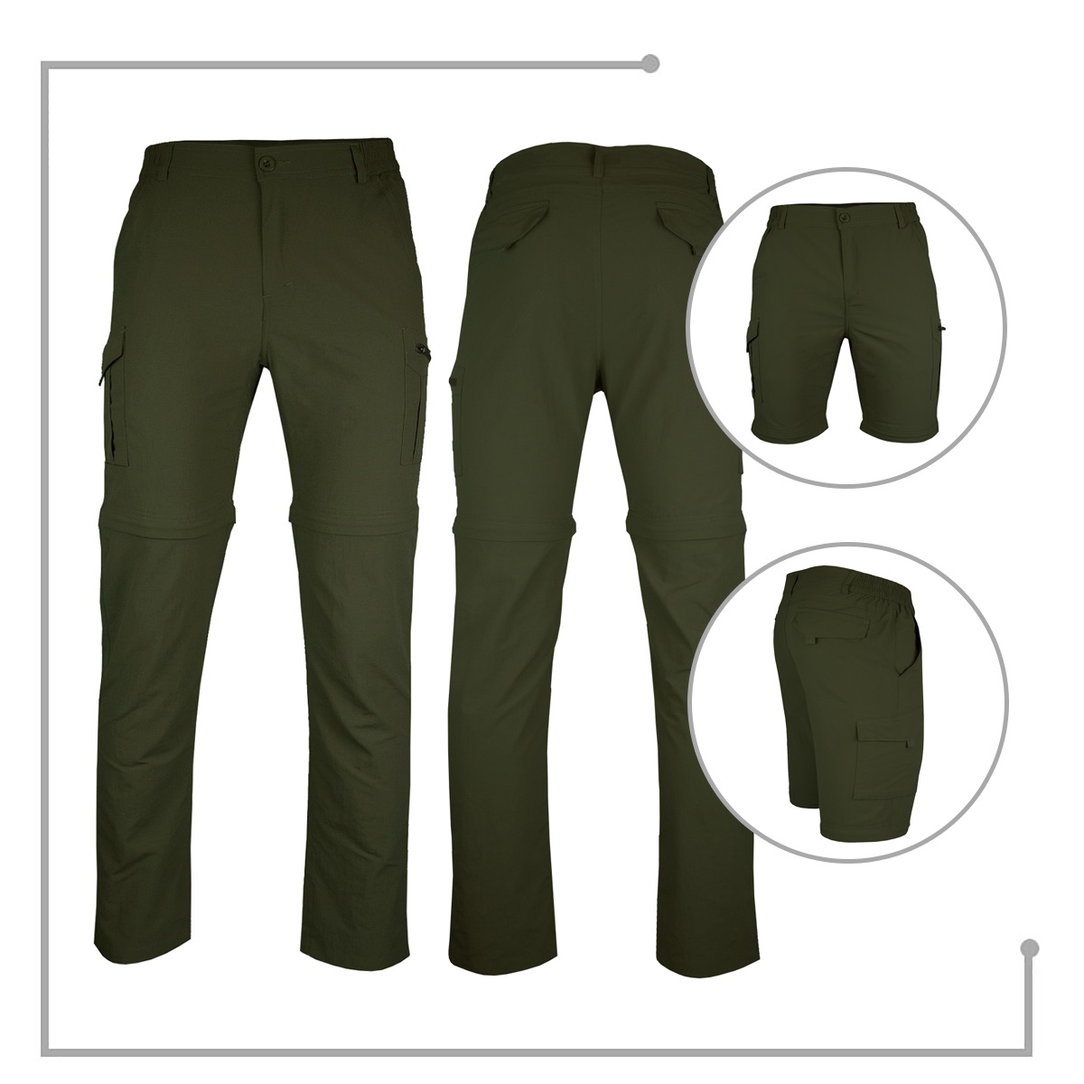 PANTALÓN TREKKING REGULAR FIT HOMBRE ANDESLAND OUTDOOR APPAREL VERDE UPF50 DESMONTABLE ANDESLAND - 7