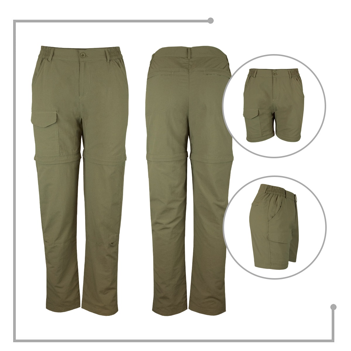 PANTALÓN TREKKING REGULAR FIT MUJER ANDESLAND OUTDOOR APPAREL CAQUI UPF50 DESMONTABLE ANDESLAND - 7