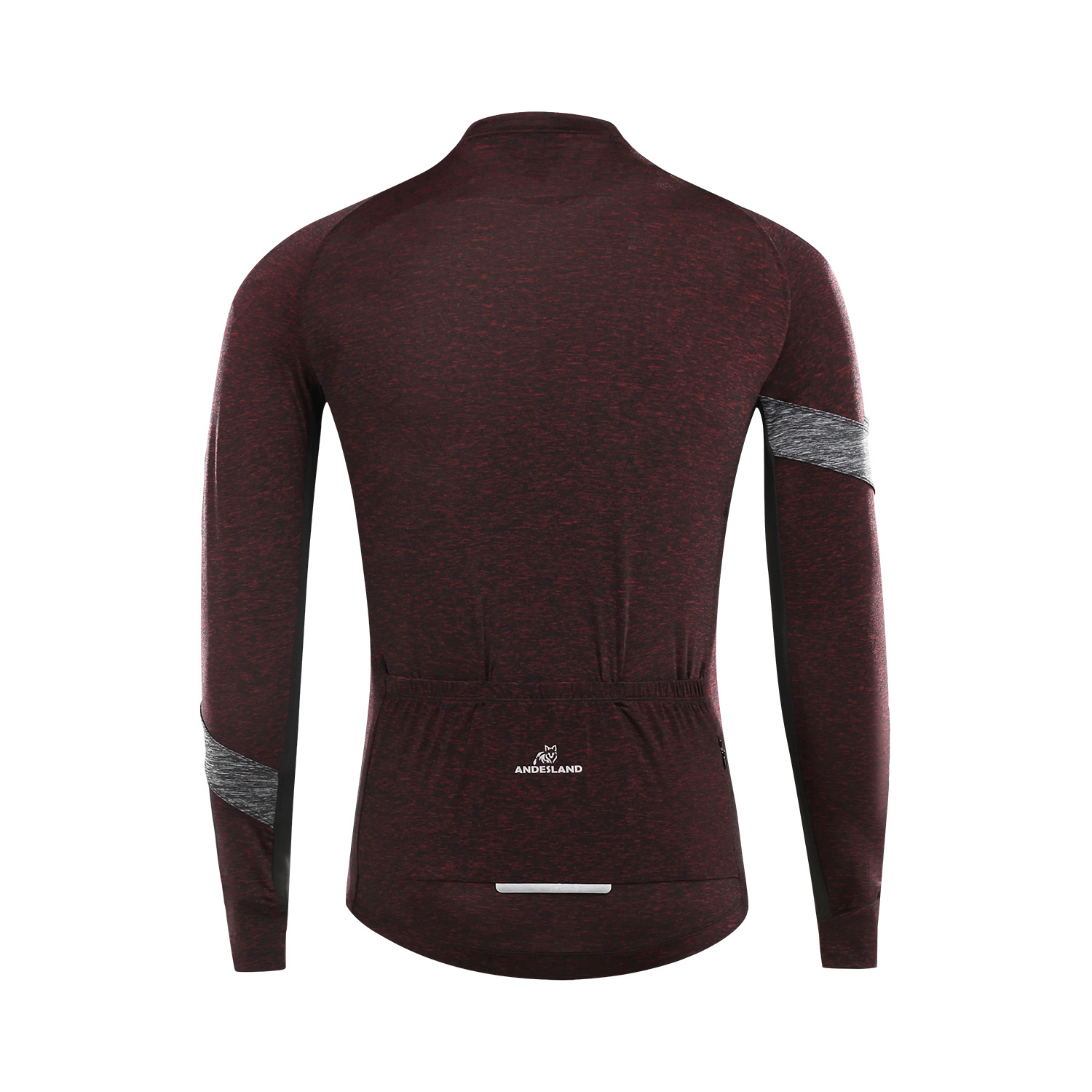 POLERA MANGA LARGA HOMBRE ANDESLAND TRICOTA JASPEADA CIERRE COMPLETO CICLISMO DEPORTIVO - 3