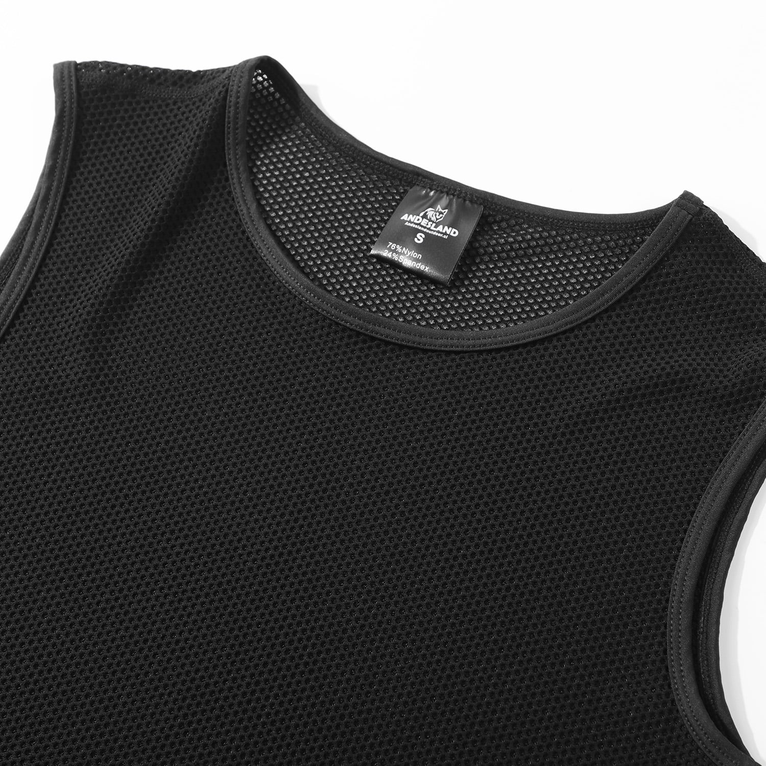 CAMISETA SIN MANGAS HOMBRE ANDESLAND NEGRO SUDADERA CICLISTA BASE CICLISMO DEPORTIVO - 4