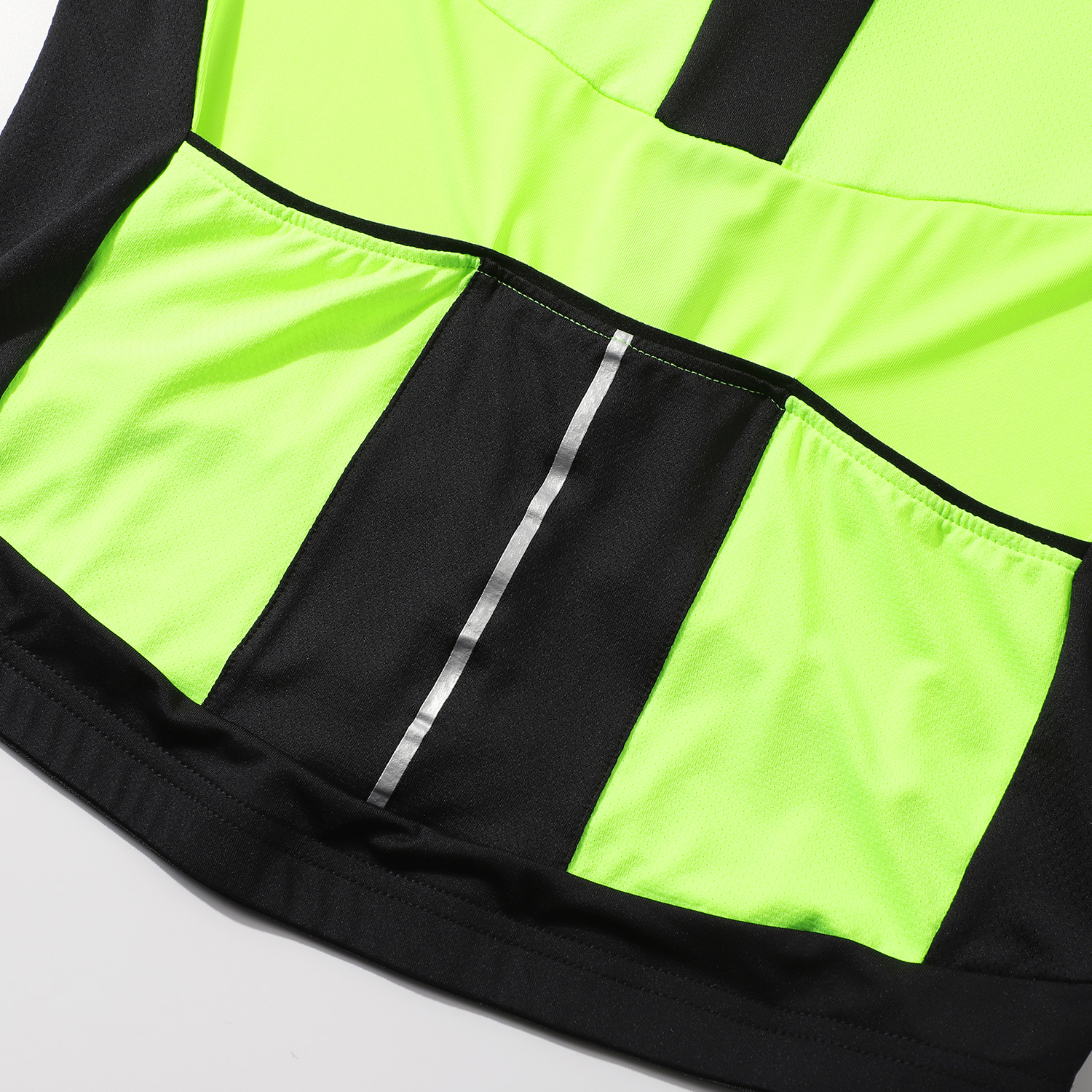 POLERA MANGA CORTA HOMBRE ANDESLAND NEGRO TRICOTA FLÚOR CIERRE COMPLETO CICLISMO DEPORTIVO - 7