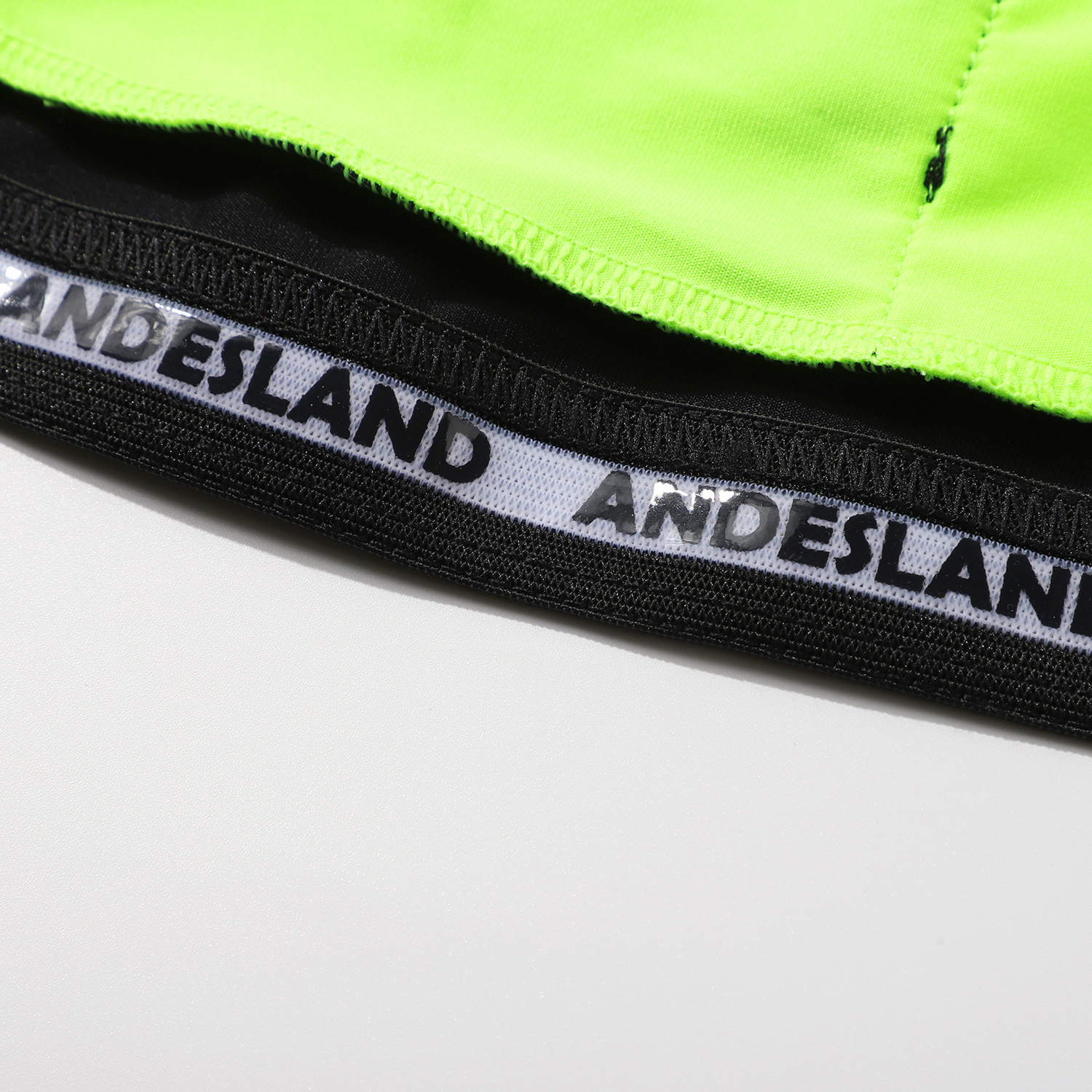 POLERA MANGA CORTA HOMBRE ANDESLAND NEGRO TRICOTA FLÚOR CIERRE COMPLETO CICLISMO DEPORTIVO - 8