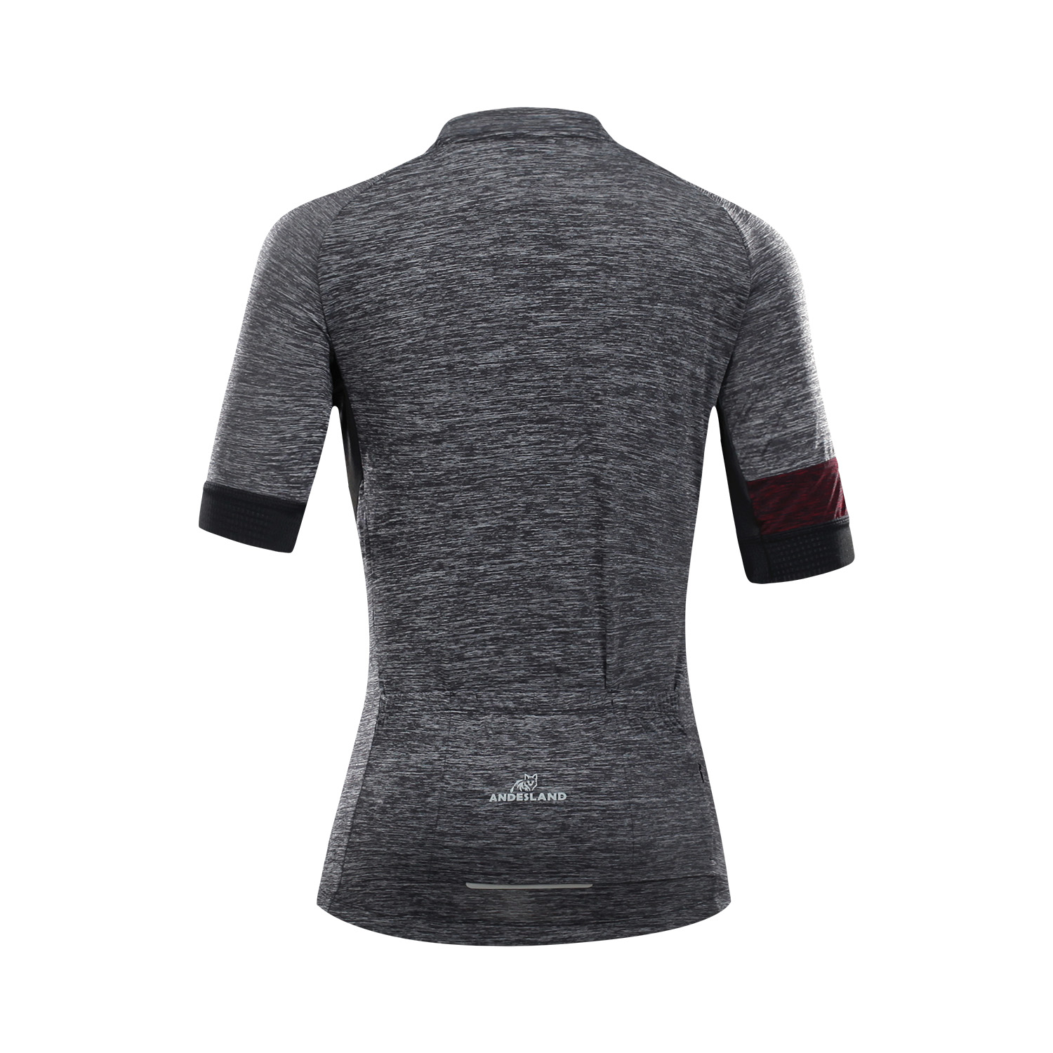 POLERA MANGA CORTA MUJER ANDESLAND TRICOTA JASPEADA CIERRE COMPLETO CICLISMO DEPORTIVO - 3