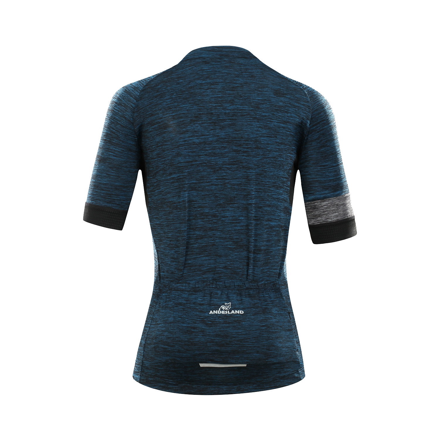 POLERA MANGA CORTA MUJER ANDESLAND TRICOTA JASPEADA CIERRE COMPLETO CICLISMO DEPORTIVO - 3