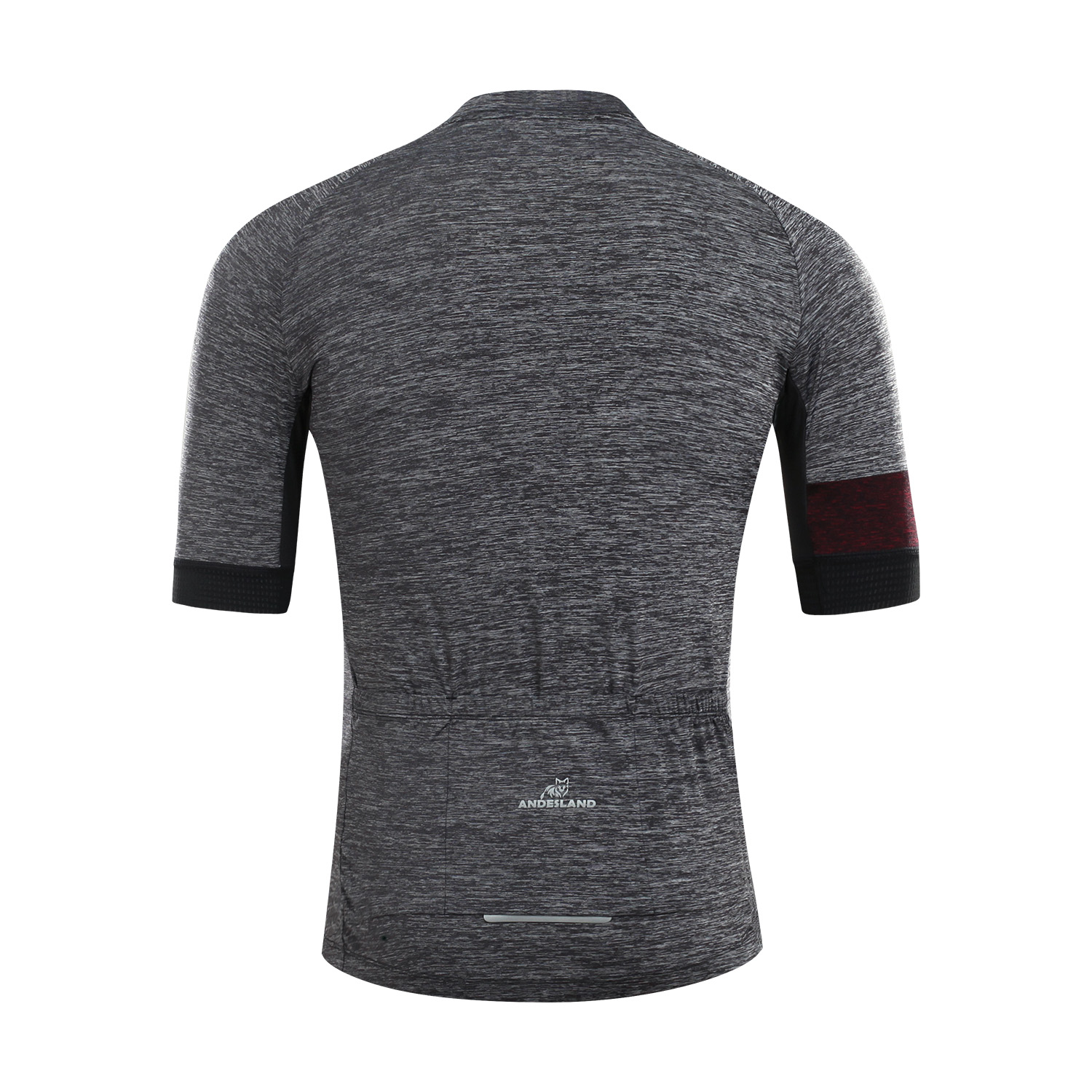 POLERA MANGA CORTA HOMBRE ANDESLAND TRICOTA JASPEADA CIERRE COMPLETO CICLISMO DEPORTIVO - 3