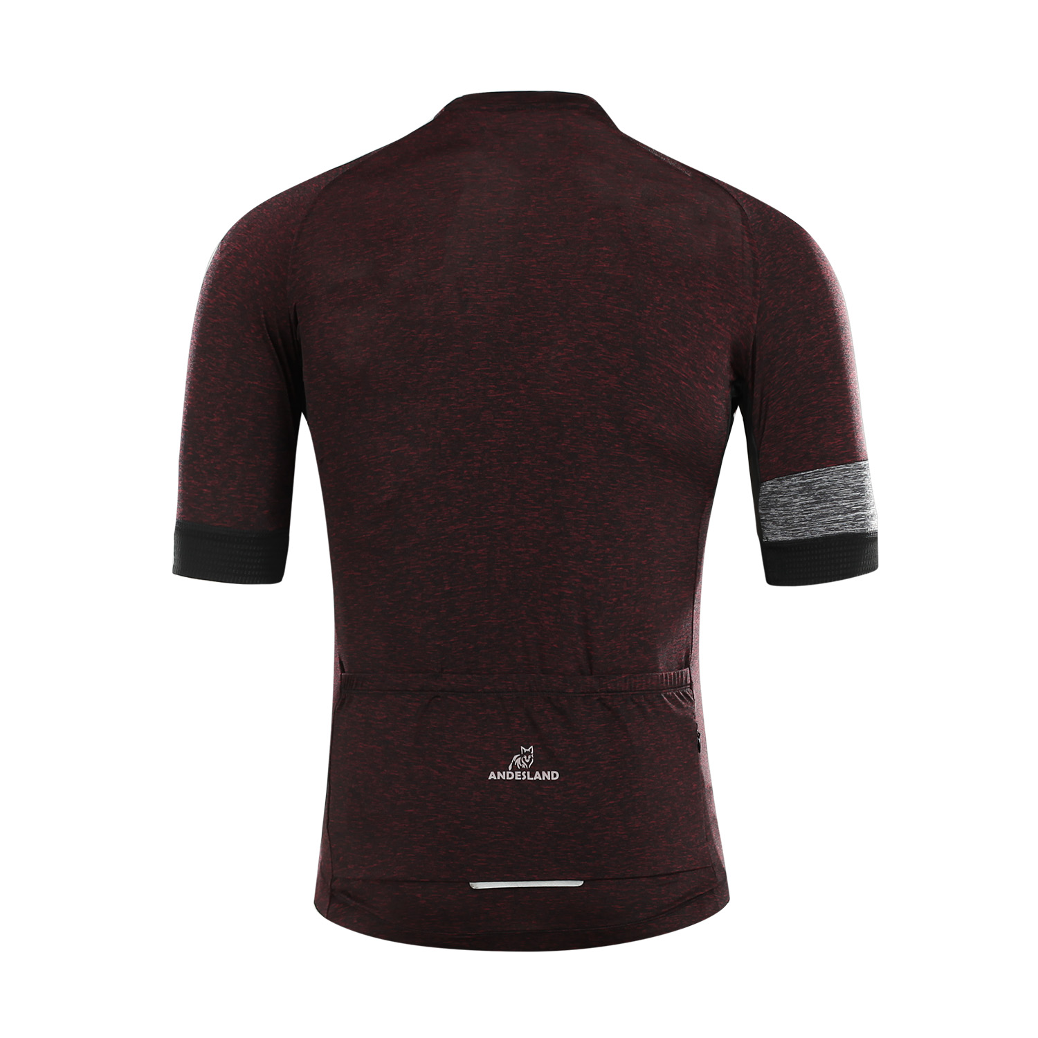POLERA MANGA CORTA HOMBRE ANDESLAND TRICOTA JASPEADA CIERRE COMPLETO CICLISMO DEPORTIVO - 3