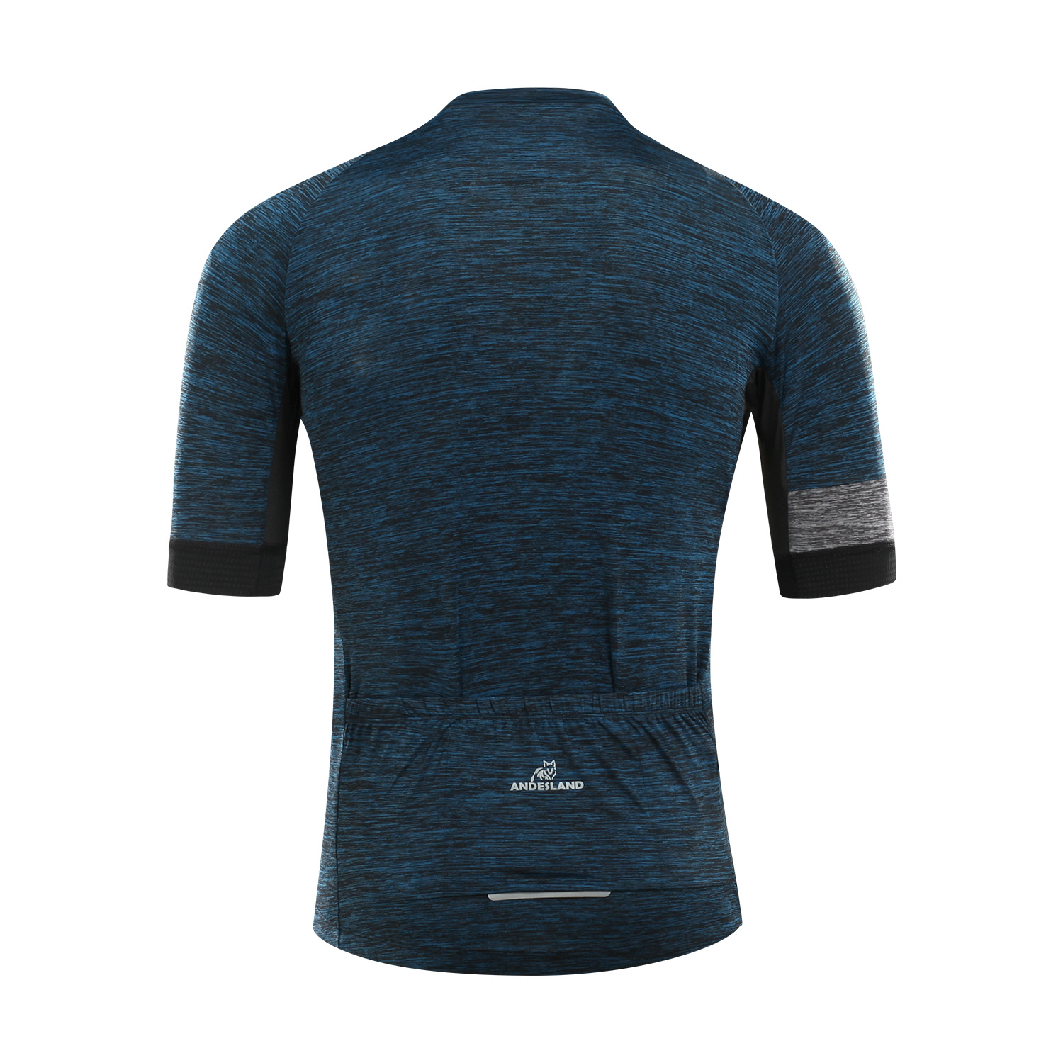 POLERA MANGA CORTA HOMBRE ANDESLAND TRICOTA JASPEADA CIERRE COMPLETO CICLISMO DEPORTIVO - 3